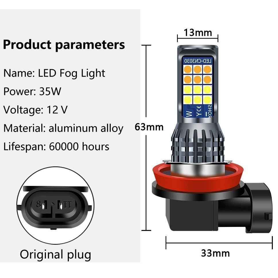 H8 H11 LED Bulbs Led 9005 9006 3030 24 SMD Auto Front Fog Lamp Led Headlight Lamps Bulb H3 H4 H7 LED Fog Light DC 12V