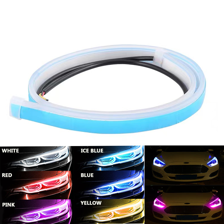 30cm 45cm 60cm Vehicle Drl Flexible Tube Strip Led Car Daytime Running Lights Turn Signal Angel Eyes Car Styling