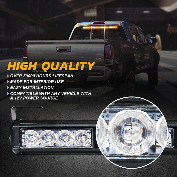 Strobe Light Bar Traffic Advisor Light Bar 35.5 Inch 13 Flash Patterns 32 Led Flashing Led Light Warning Emergency Directional