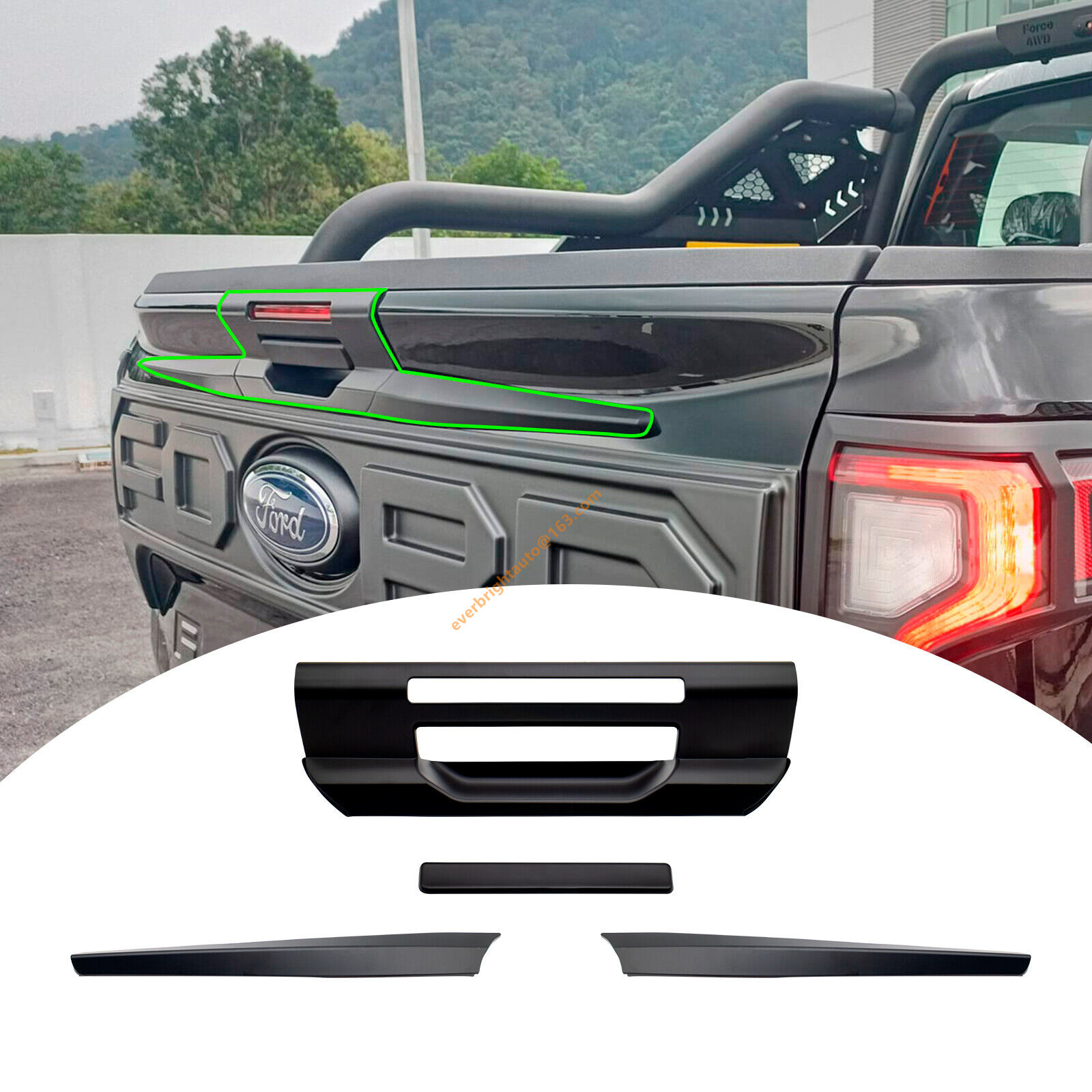 Fits FORD RAPTOR RANGER (WILDTRAK,SPORT,XLT) 2022-2023 Head Light Tail Light Cover Trim