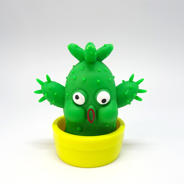 Stretch Cute Children Decompression Fidget Tpr Cactus Squishy Squeeze Toy With Sand Filled