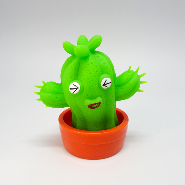 Stretch Cute Children Decompression Fidget Tpr Cactus Squishy Squeeze Toy With Sand Filled