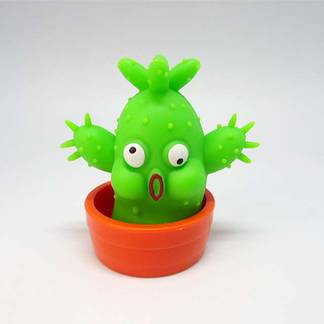 Stretch Cute Children Decompression Fidget Tpr Cactus Squishy Squeeze Toy With Sand Filled