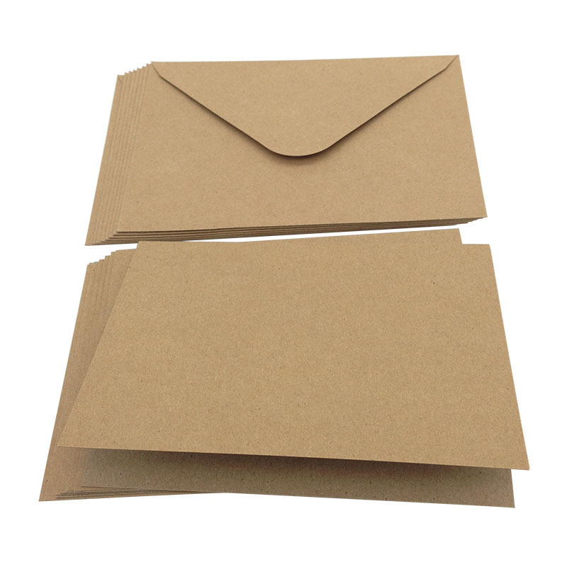 100pcs Manila Kraft paper Commercial Envelope For Business