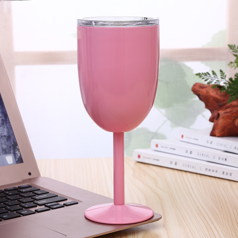 Wholesale Food Grade Drinkware Custom Metal Stainless Steel Red Wine Water Goblets Wine Glass