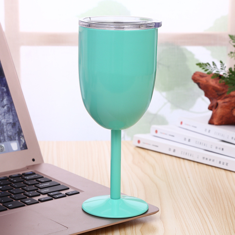 Wholesale Food Grade Drinkware Custom Metal Stainless Steel Red Wine Water Goblets Wine Glass