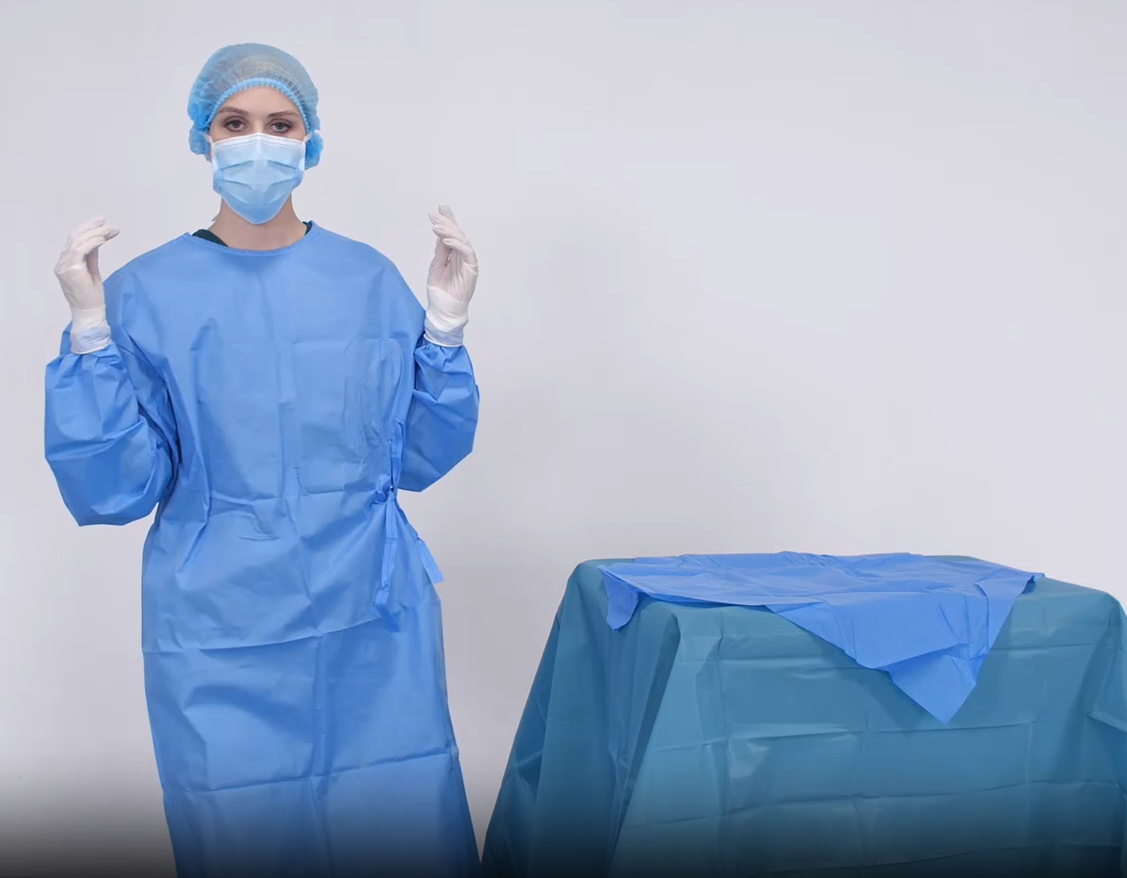 Medical consumables sterile non woven medical disposable surgical gown