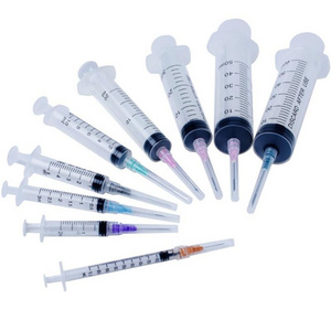 Disposable plastic syringe single packing sterile syringe with needle and caps