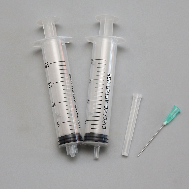 Disposable plastic syringe single packing sterile syringe with needle and caps