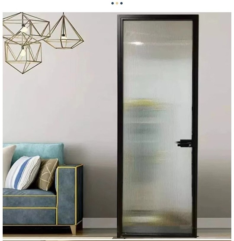 Internal Room Casement Double Glazed Aluminium Louver Swing Door For House