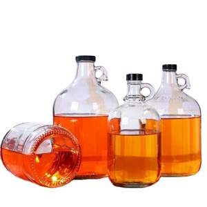 Wholesale Clear Gallon Glass Wine Bottle with Handle for Beer Wine Olive Oil