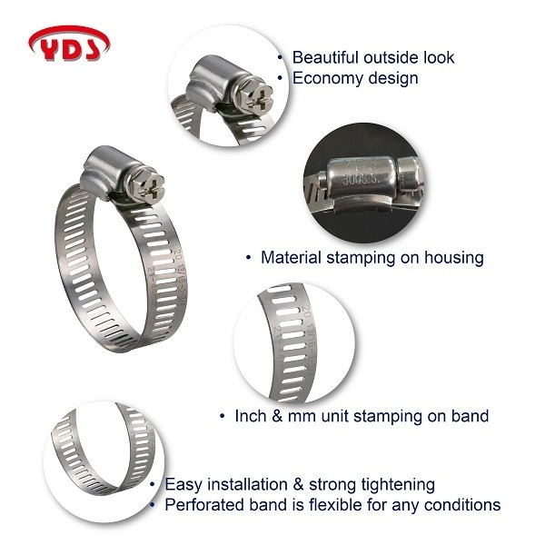 Stainless Steel American adjustable tube Cable Hose Clamps