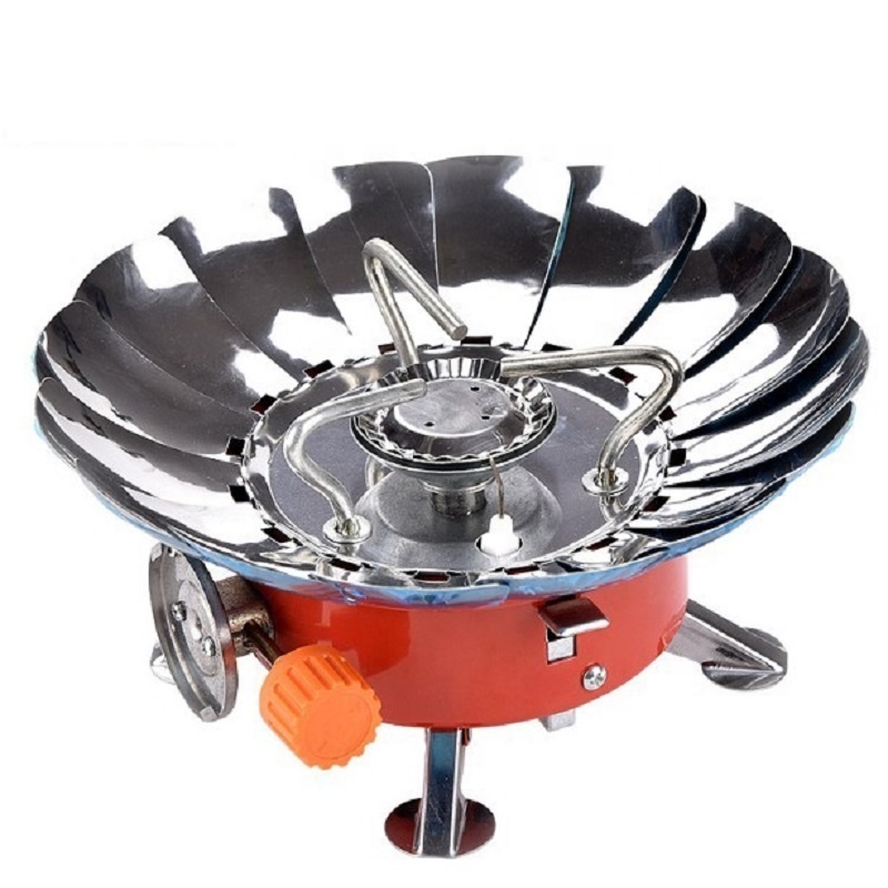 Camping accessories Portable lotus stove for Outdoor camping windproof tea cooker Folding mini small square stove