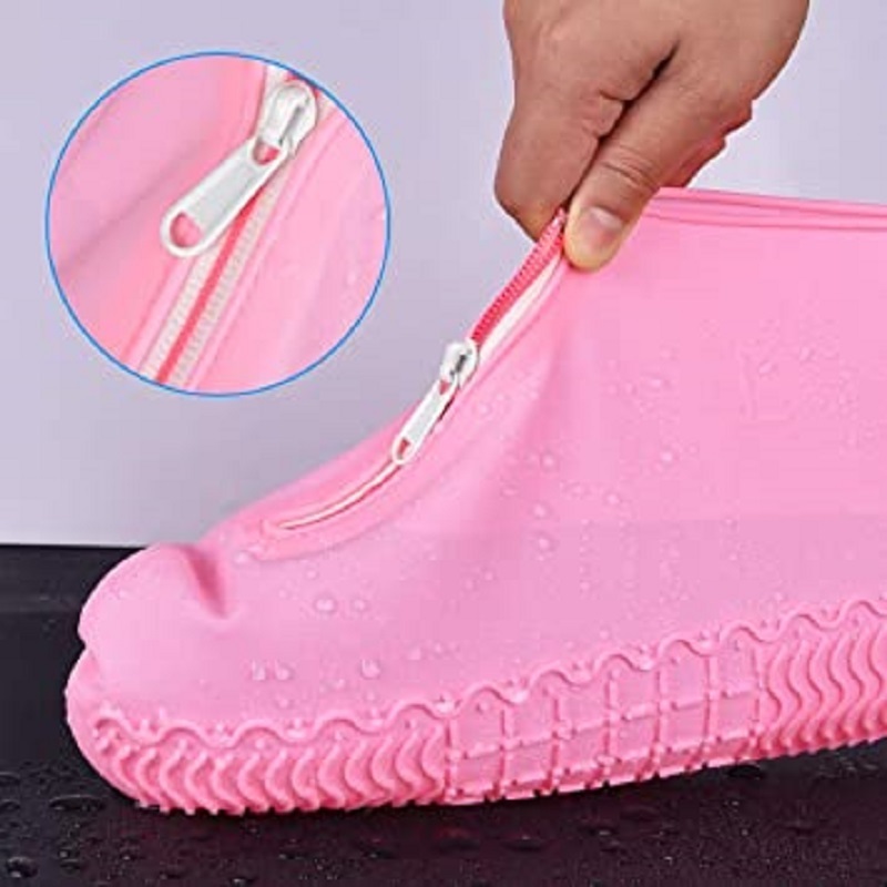 Waterproof rain shoes silicone reusable zipper elastic rain  boots for men and women