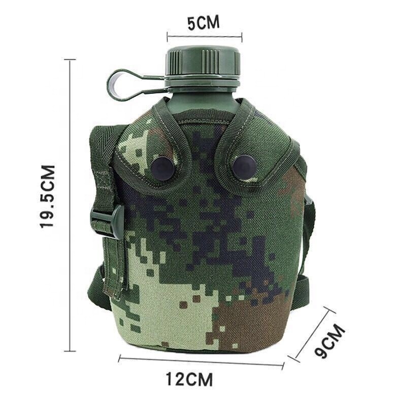 Outdoor equipment wholesale camo kettle 1L sports training portable for Outdoor wholesale camo kettle large capacity