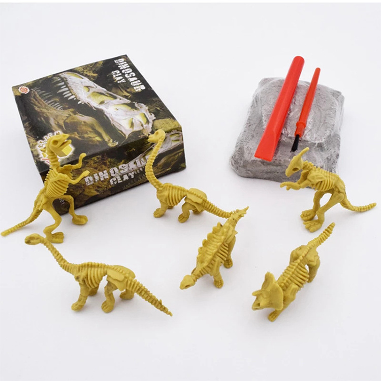 2022 Hot Sale Science Toys Dinosaur Egg Dig Fossil Excavation Kit For Kids Toys Dinosaur Education Small Archaeological Toys