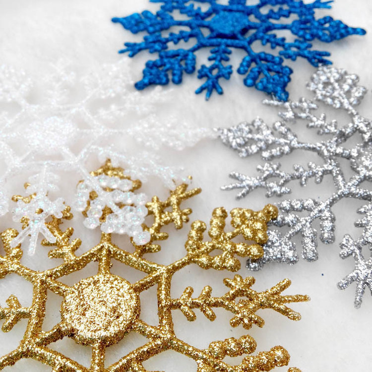 New Plastic Snowflake Frozen Birthday Party Ornaments Christmas Decorations for Home Snow Winter Party Decorations