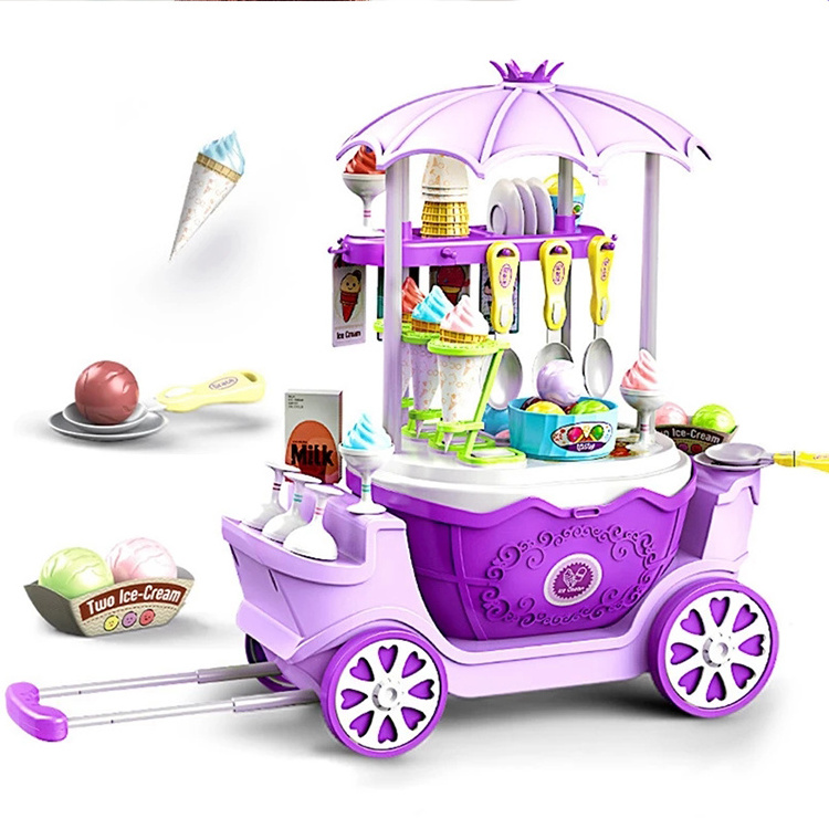 ce Cream Candy Trolley House Play Toys Candy Car Ice Cream Candy Cart House Brain Game Kids Toys Children's Gift Toys Set