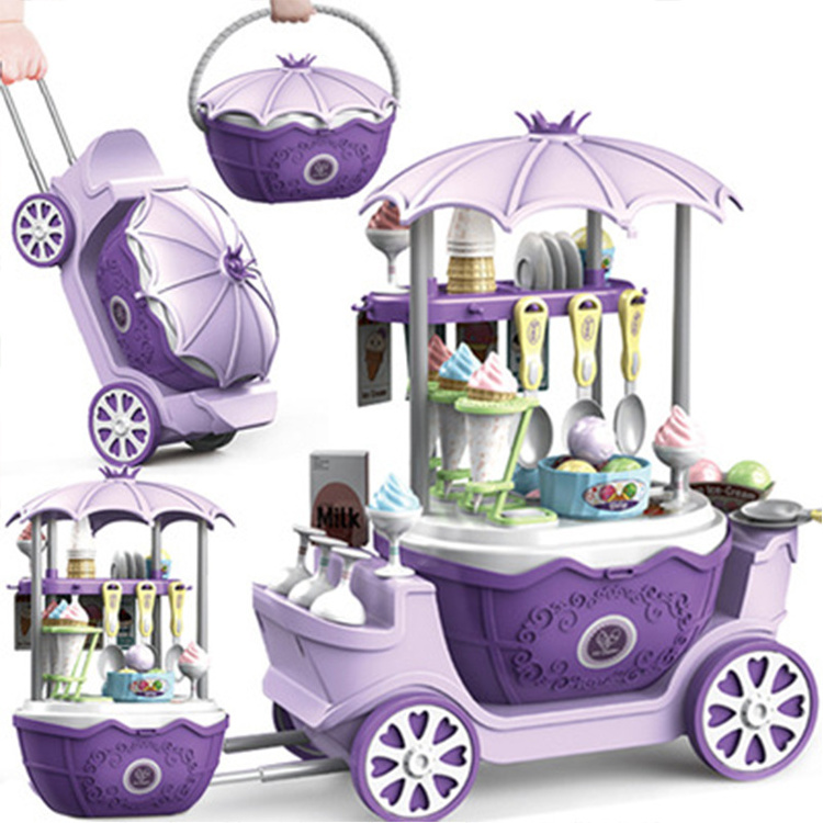 ce Cream Candy Trolley House Play Toys Candy Car Ice Cream Candy Cart House Brain Game Kids Toys Children's Gift Toys Set