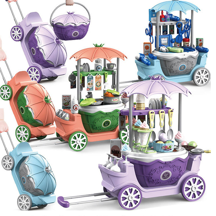 ce Cream Candy Trolley House Play Toys Candy Car Ice Cream Candy Cart House Brain Game Kids Toys Children's Gift Toys Set