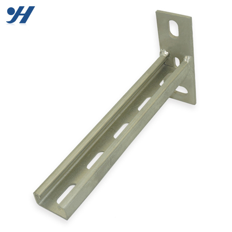 Steel Galvanized C Shaped Unistrut Bracket Cantilever Heavy duty Wall Brackets