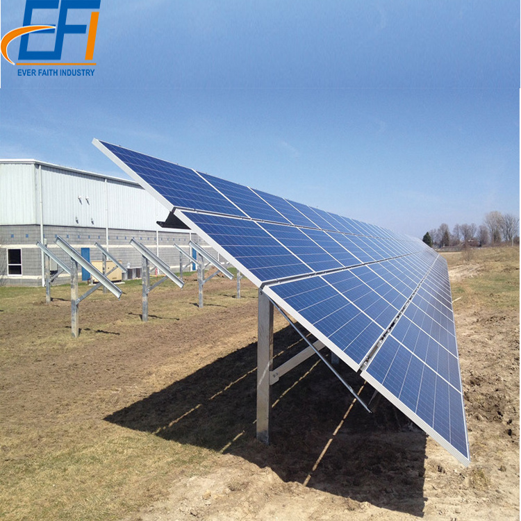 Galvanized Steel Unistrut PV Tilt Mounting Frame  Aluminum Frame Rack Solar PV Panel Supporting Frame