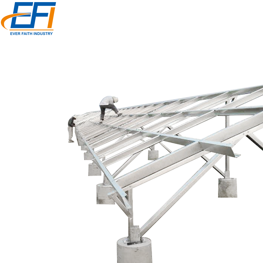 Solar Galvanized Steel Mounting System Solar Panel Ballasted Ground Mounting Adjustable Steel Angle Bracket For Solar Panel