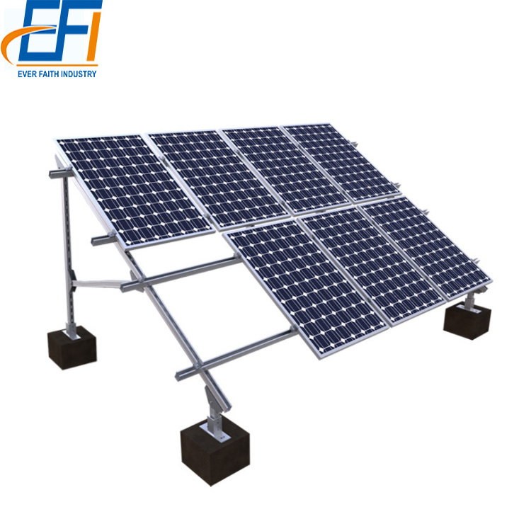 Solar Galvanized Steel Mounting System Solar Panel Ballasted Ground Mounting Adjustable Steel Angle Bracket For Solar Panel