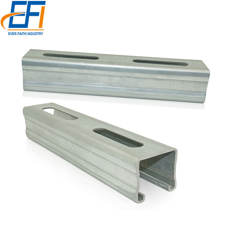 Half Slot Electrical Galvanized Stainless steel Unistrut C Channel Metal Slotted Strut Channel