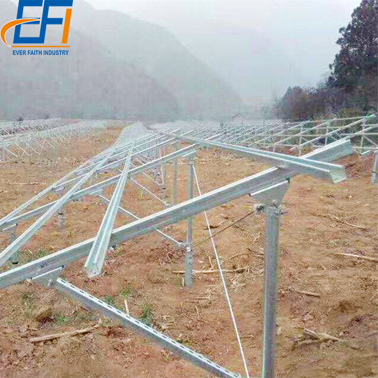 Galvanized Steel Unistrut PV Tilt Mounting Frame  Aluminum Frame Rack Solar PV Panel Supporting Frame