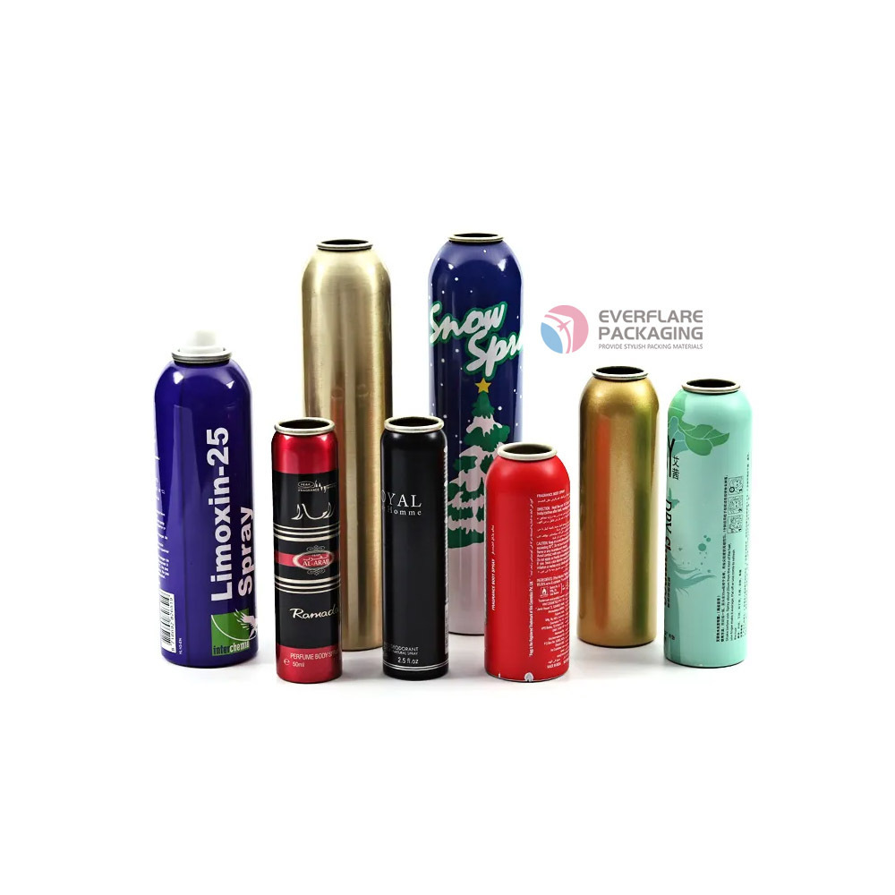 Hot sale custom size printing refillable 100ml 200ml body spray aerosol aluminum container cans paint tin aerosol monobloc can