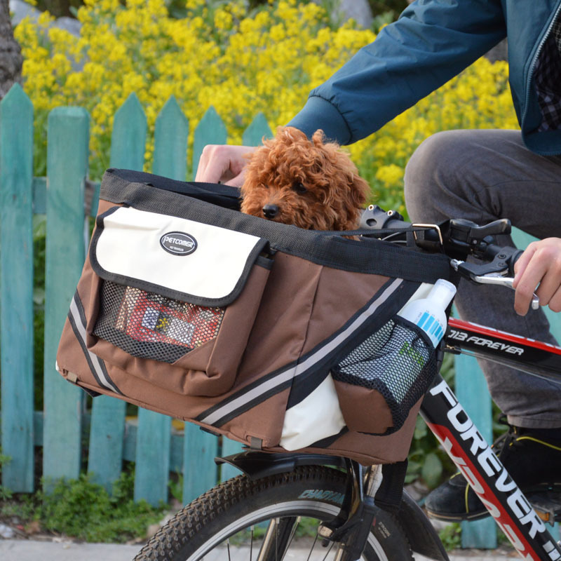 Bike Sports Reflective Stripes Bicycle Bag Carriers Dog Supplies Bike Basket