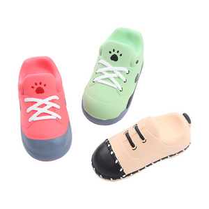 Dog toy cute sport shoes shape latex dog chew toy teeth cleaning shoe pet toy