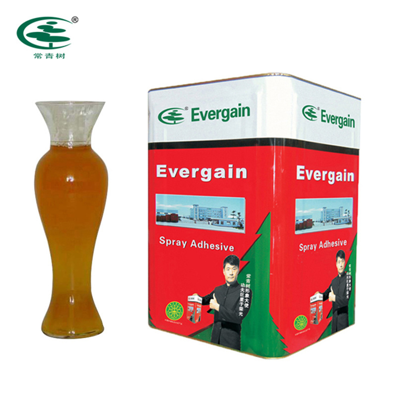 Evergain high grade low smell sprable liquid spray glue foam and sponge adhesive