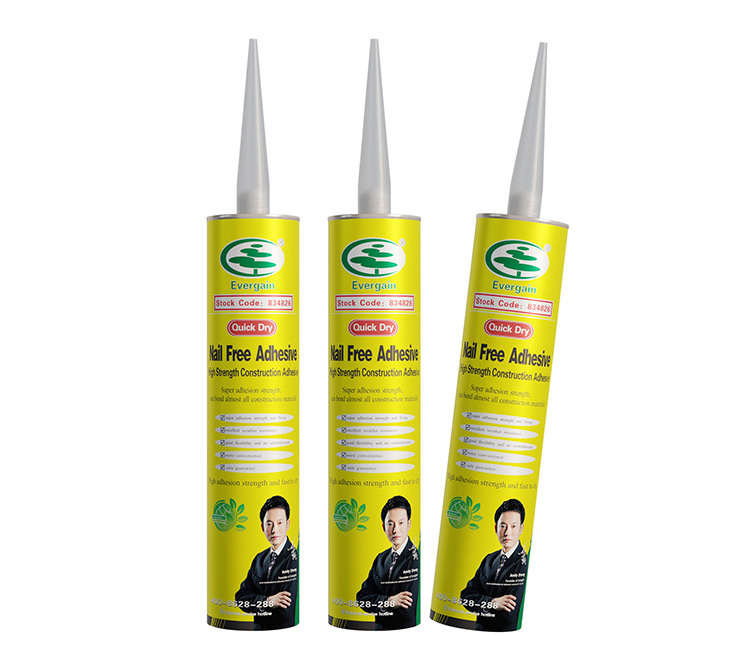 New 2024 Factory Price Nail Free Glue For Construction Metal Rubber Plastic Transparent Nail Free Adhesive