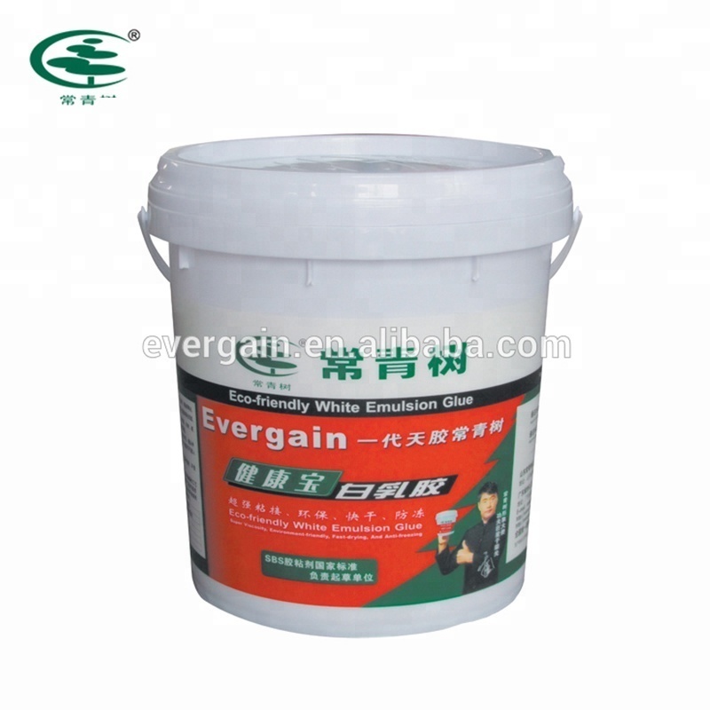 Evergain good quality Paper board cardboard adhesive white glue water-based PVA emulsion glue milky latex glue brands