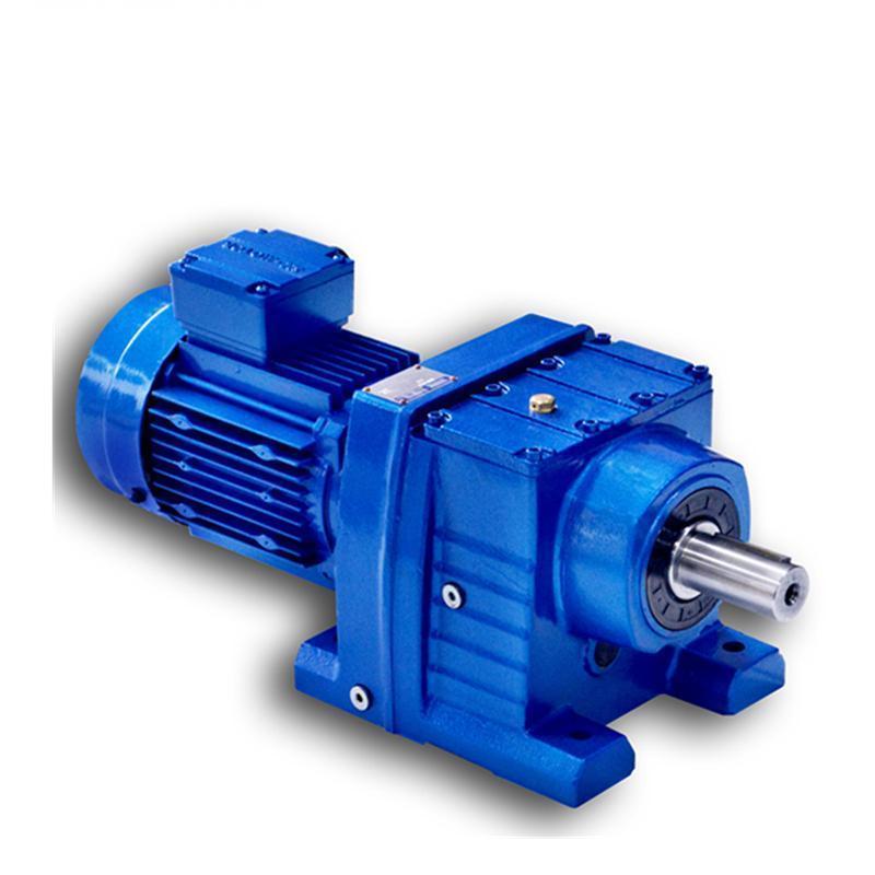 Ratio 1 30  high efficiency R series inline reduc gearbox speed geared motor