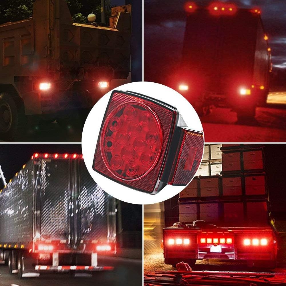 12 VOLT LED SUBMERSIBLE UNIVERSAL MOUNT COMBINATION TRAILER TAIL LIGHTS KIT