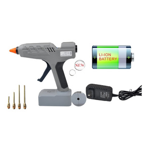 Household DIY Rechargeable 60w Electric Heating silicone Hot Melt Glue Gun With glue sticks and 12v Li-ion battery Certification