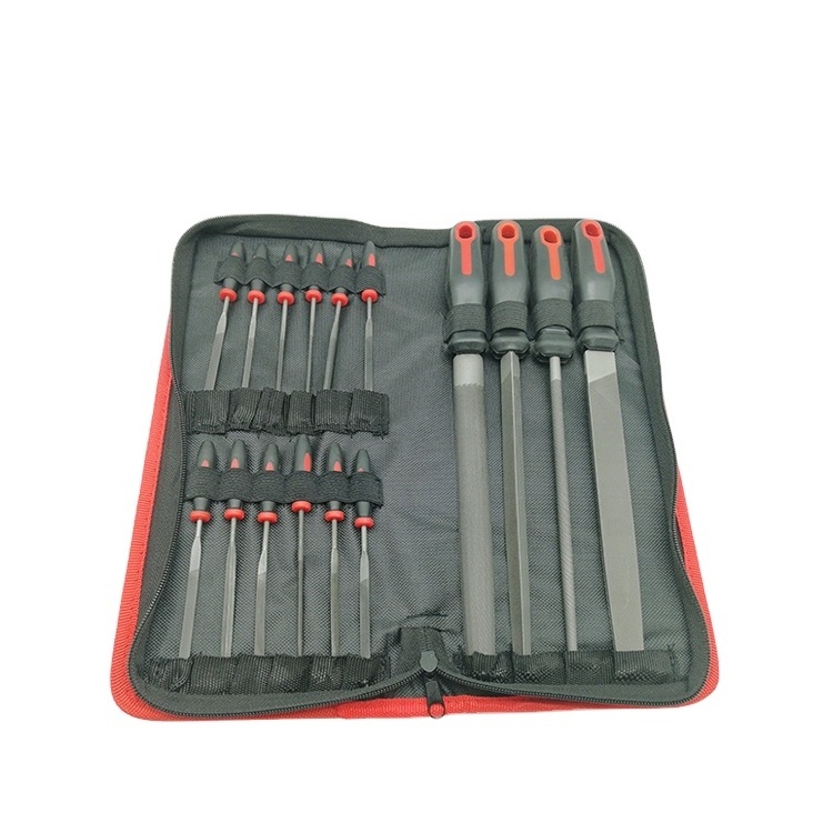 16PCS Professional Polishing Tools Hardened Steel Metal File Set with Cloth Bag