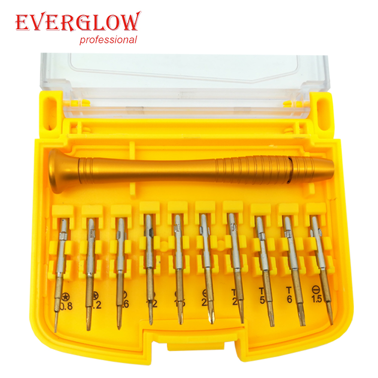 Hot Sell New Arrive Popular 11pcs phone repair tool Precision Screw driver bits set with CRV bits