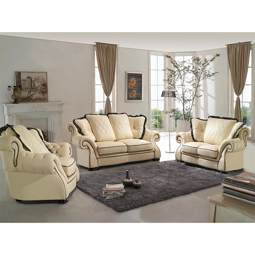 Chesterfield sofa chair furniture l shapes real leather premium decoro leather couch set living room sofa