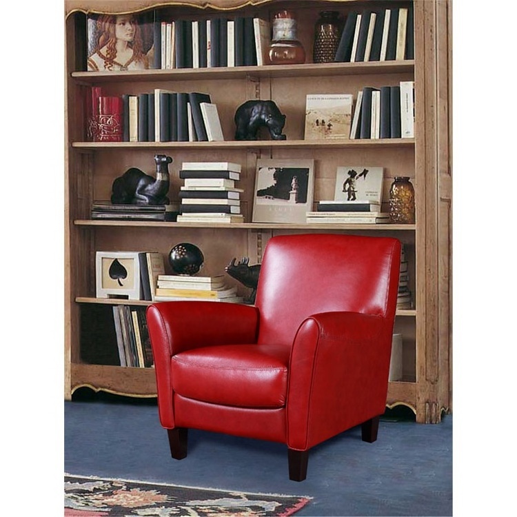 Genuine leather arm chair black chair for living room