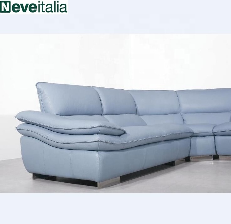 Big sectional sofa set C shape leather sofa