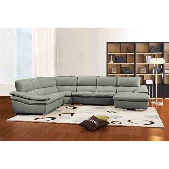 Big sectional sofa set C shape leather sofa