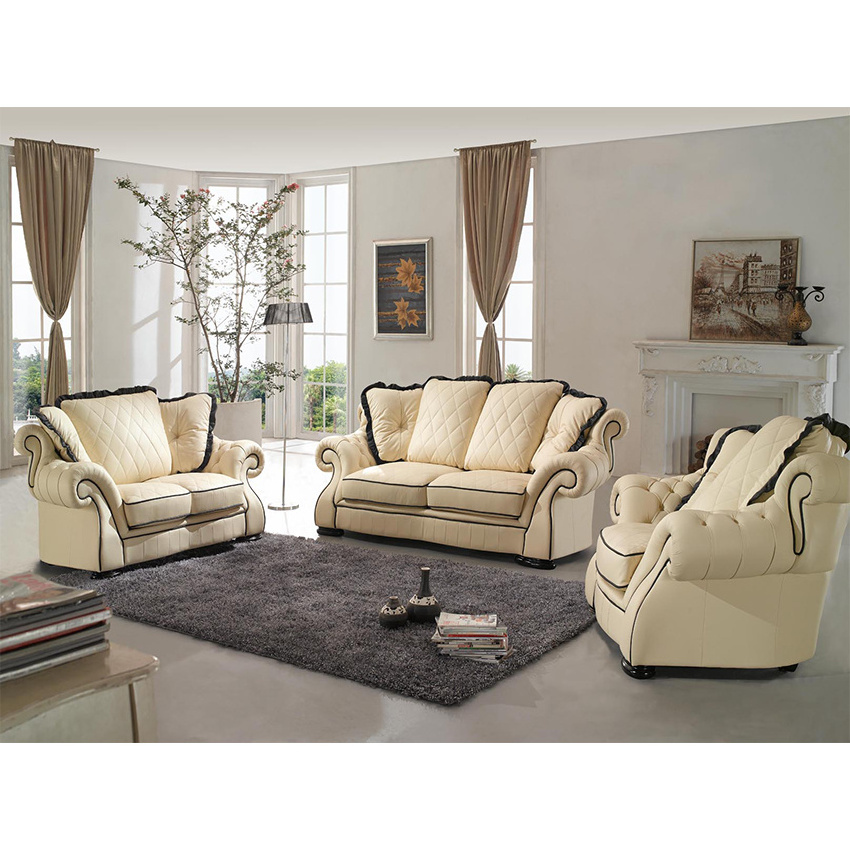 Chesterfield sofa chair furniture l shapes real leather premium decoro leather couch set living room sofa