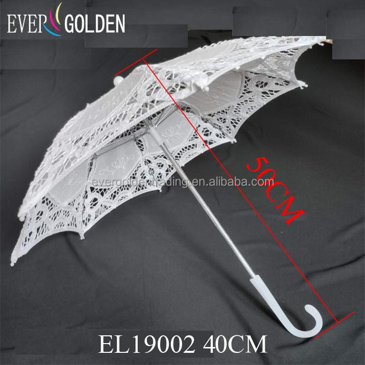 Ameliebridal Victorian Party Gifts Birthday Shower Handmade Wedding Decoration Bride Lace Umbrella Battenburg Lace Parasol