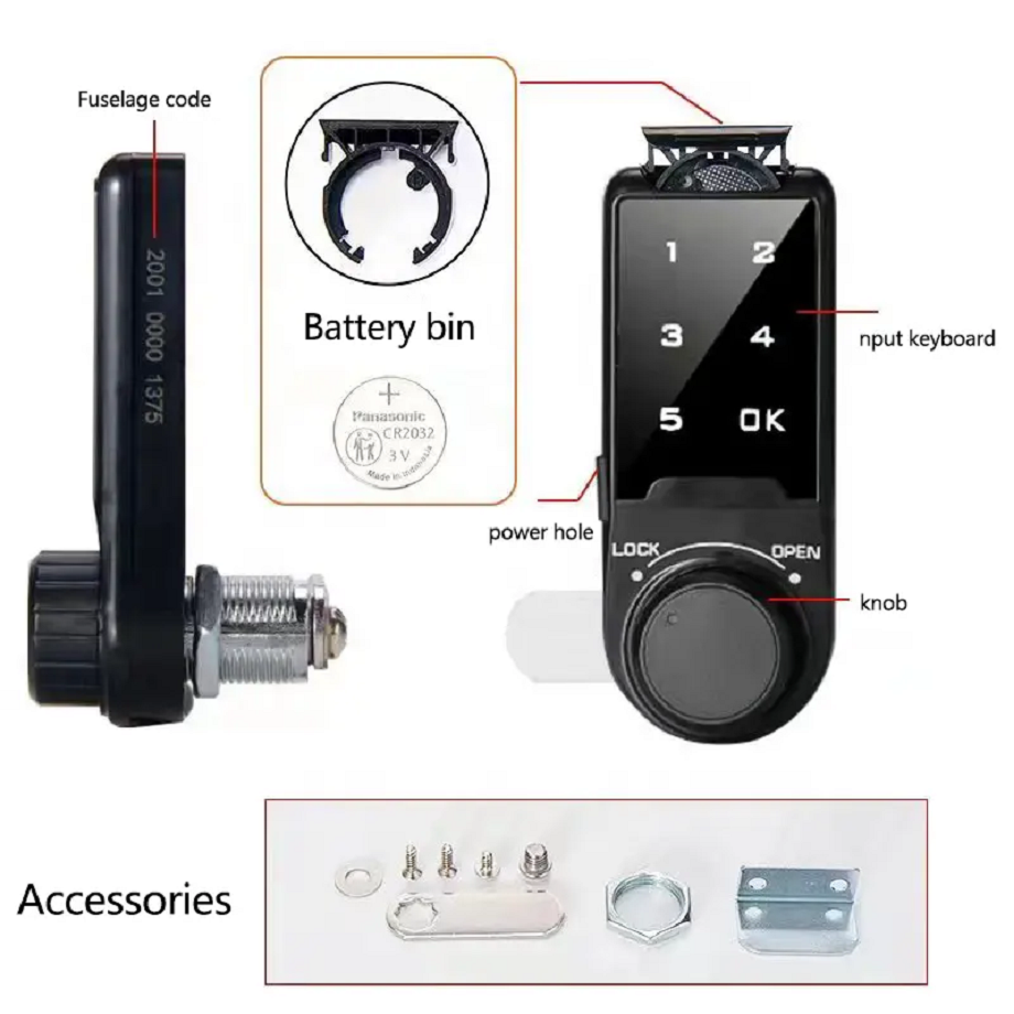 Hot sales Plastic Mini Smart Cabinet Combination Lock Intelligent Digital Cabinet Lock Electronic Cabinet Password  Lock