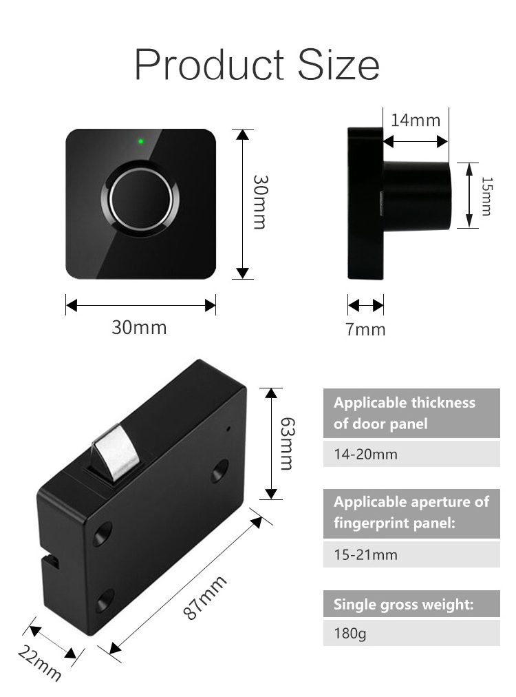 Intelligent Fingerprint Door Lock for Cabinet  Safe Mini Electronic Hidden Rfid Card Gun Cabinet Magnetic Lock Latch