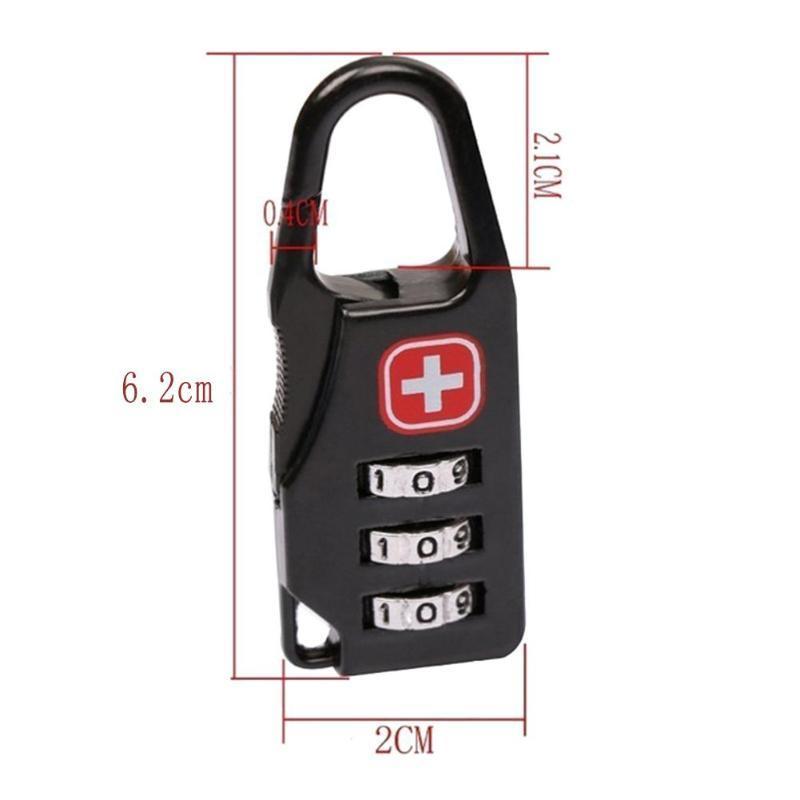 3 Digit Safety Luggage Combination Steel Padlocks Approved TSA suitcase lock